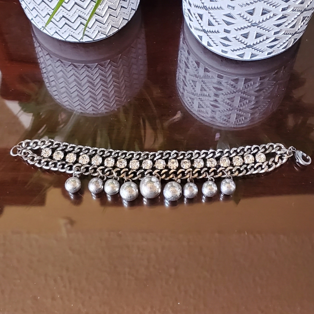 Rhinestone chainlink bracelet